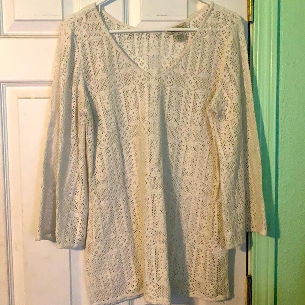 Lucky Brand women’s woven knit tunic coverup size Medium